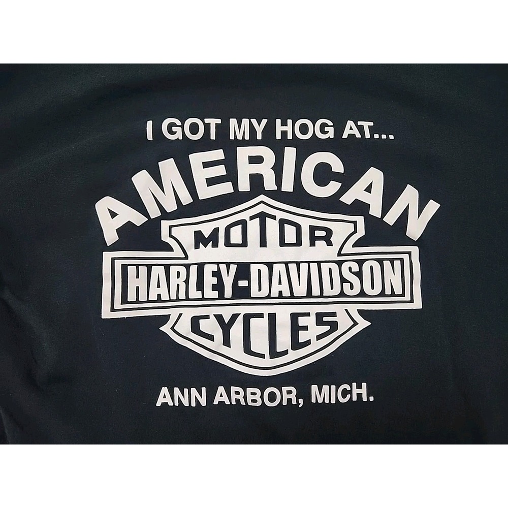 Harley Davidson Shirt Mens XL American HD Ann Arbor Michigan Motorcycle Black